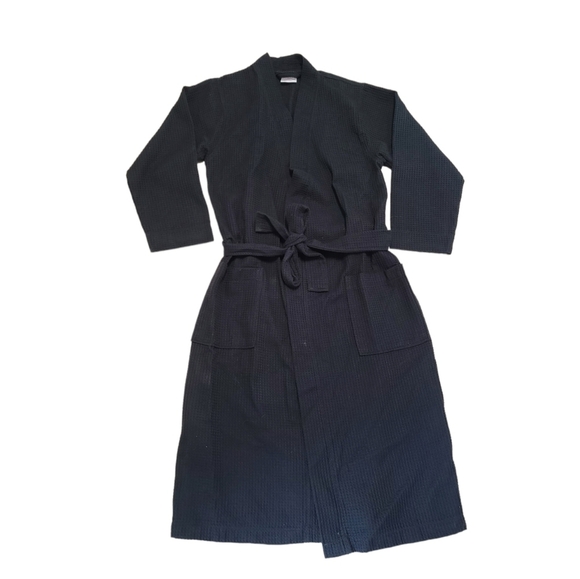 Dark gray spa, waffle, bath robe size small - Picture 1 of 6